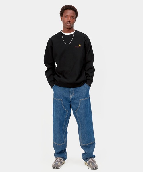 Carhartt WIP(カーハートダブリューアイピー)の「Carhartt WIP/カーハートダブリューアイピー AMERICAN SCRIPTSWEATSHIRT スウェット トレーナー ルーズフィット I025475(スウェット・メンズ・ダークグレー/ヘザーグレー/ブラック/ナチュラル/ダークオリーブ/パープル・S/M/XL/L)」の9枚目の写真