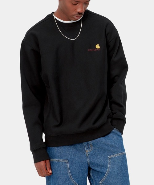 Carhartt WIP(カーハートダブリューアイピー)の「Carhartt WIP/カーハートダブリューアイピー AMERICAN SCRIPTSWEATSHIRT スウェット トレーナー ルーズフィット I025475(スウェット・メンズ・ダークグレー/ヘザーグレー/ブラック/ナチュラル/ダークオリーブ/パープル・S/M/XL/L)」の7枚目の写真