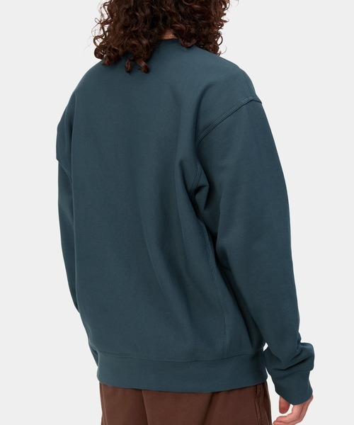 Carhartt WIP(カーハートダブリューアイピー)の「Carhartt WIP/カーハートダブリューアイピー AMERICAN SCRIPTSWEATSHIRT スウェット トレーナー ルーズフィット I025475(スウェット・メンズ・ダークグレー/ヘザーグレー/ブラック/ナチュラル/ダークオリーブ/パープル・S/M/XL/L)」の16枚目の写真