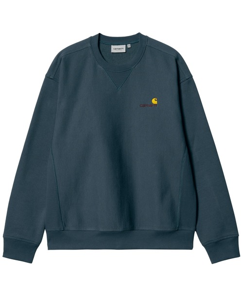 Carhartt WIP(カーハートダブリューアイピー)の「Carhartt WIP/カーハートダブリューアイピー AMERICAN SCRIPTSWEATSHIRT スウェット トレーナー ルーズフィット I025475(スウェット・メンズ・ダークグレー/ヘザーグレー/ブラック/ナチュラル/ダークオリーブ/パープル・S/M/XL/L)」の18枚目の写真