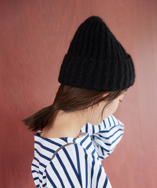 SLOBE IENA（スローブイエナ）の「【FRATELLI TALLI / フラテリータリー】MOHAIR ニットキャップ（ニットキャップ/ビーニー・レディース・ライトグレー/ブラウン/ブラック・FREE）」の5枚目の写真