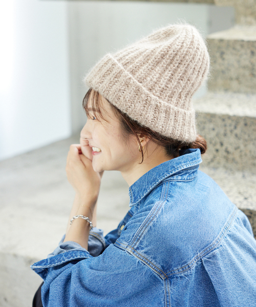 SLOBE IENA（スローブイエナ）の「【FRATELLI TALLI / フラテリータリー】MOHAIR ニットキャップ（ニットキャップ/ビーニー・レディース・ライトグレー/ブラウン/ブラック・FREE）」の14枚目の写真