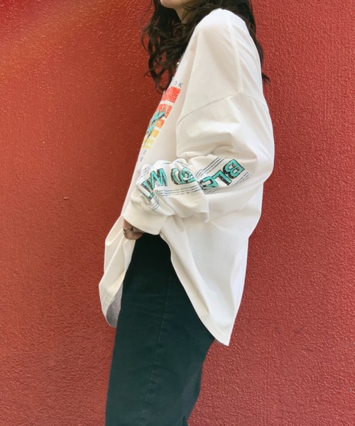 ヴィンテージライクプリントロンT（Tシャツ/カットソー）｜mi