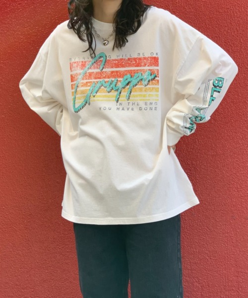 【Lサイズ】ヴィンテージライク ロックミファンダロンT MIFARA 桜井さん着 ヴィンテージライクプリントロンT（Tシャツ/カットソー）｜mi
