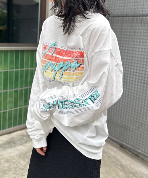 ヴィンテージライクプリントロンT（Tシャツ/カットソー）｜mi via loca