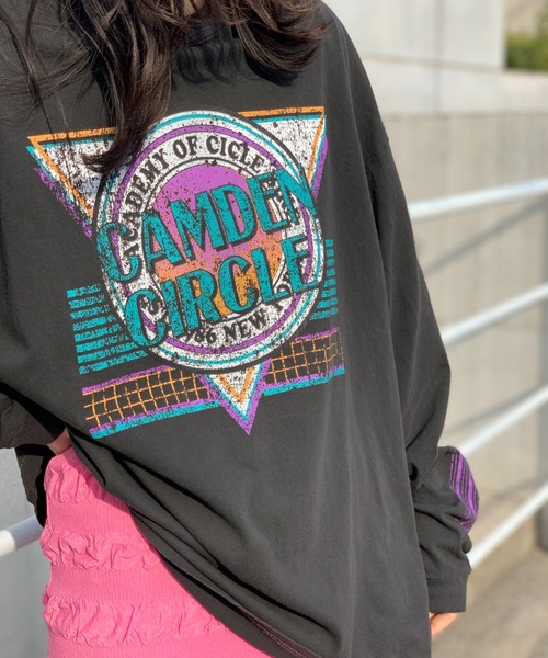 mi via loca(ミヴィアロカ)の「ヴィンテージライクプリントロンT(Tシャツ/カットソー・レディース・グレー/オフホワイト/スミクロ・FREE)」の21枚目の写真