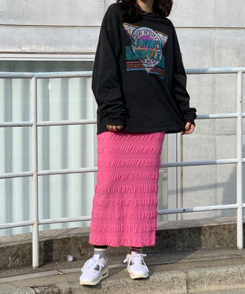 mi via loca(ミヴィアロカ)の「ヴィンテージライクプリントロンT(Tシャツ/カットソー・レディース・グレー/オフホワイト/スミクロ・FREE)」の22枚目の写真