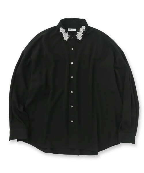 tk.TAKEO KIKUCHI（ティーケータケオキクチ）の「◆【WEB限定】アソート衿デザインシャツ（シャツ/ブラウス・メンズ・ダークグリーン/ブラック/ホワイト系1/チャコールグレー/チャコール/ホワイト系2/ブラック系2/ブラック系1/ダークグリーン系/ホワイト/ホワイト系3/ブラック系・03/01/02）」の13枚目の写真