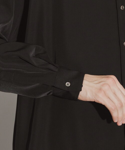 tk.TAKEO KIKUCHI（ティーケータケオキクチ）の「◆【WEB限定】アソート衿デザインシャツ（シャツ/ブラウス・メンズ・ダークグリーン/ブラック/ホワイト系1/チャコールグレー/チャコール/ホワイト系2/ブラック系2/ブラック系1/ダークグリーン系/ホワイト/ホワイト系3/ブラック系・03/01/02）」の19枚目の写真