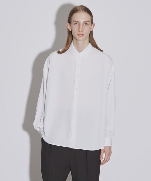 tk.TAKEO KIKUCHI（ティーケータケオキクチ）の「◆【WEB限定】アソート衿デザインシャツ（シャツ/ブラウス・メンズ・ダークグリーン/ブラック/ホワイト系1/チャコールグレー/チャコール/ホワイト系2/ブラック系2/ブラック系1/ダークグリーン系/ホワイト/ホワイト系3/ブラック系・03/01/02）」の22枚目の写真