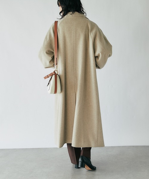 RIVE DROITE（リヴドロワ）の「ウールスタンドネックコート（その他アウター・レディース・ベージュ/ネイビー・FREE）」の12枚目の写真