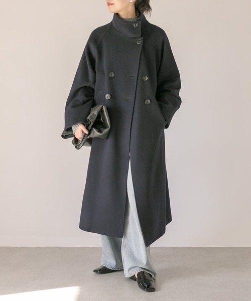 RIVE DROITE（リヴドロワ）の「ウールスタンドネックコート（その他アウター・レディース・ベージュ/ネイビー・FREE）」の21枚目の写真