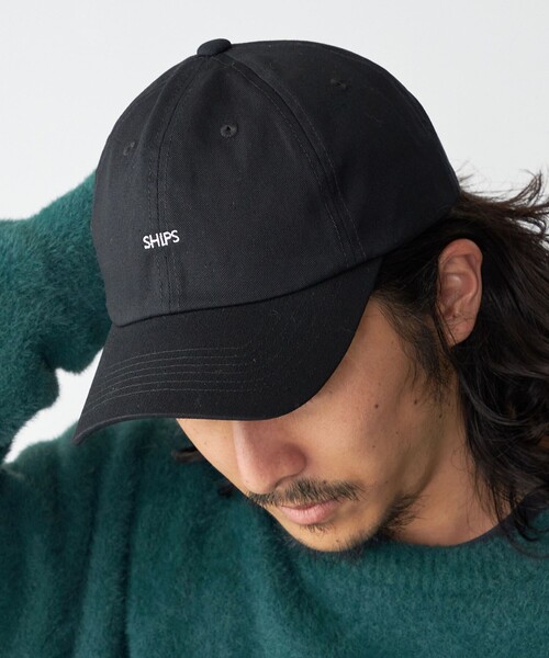SHIPS（シップス）の「*SHIPS: マイクロ SHIPSロゴ エンブロイダリー キャップ（キャップ・メンズ・ベージュ/ネイビー/ブラック・ONE SIZE）」の2枚目の写真