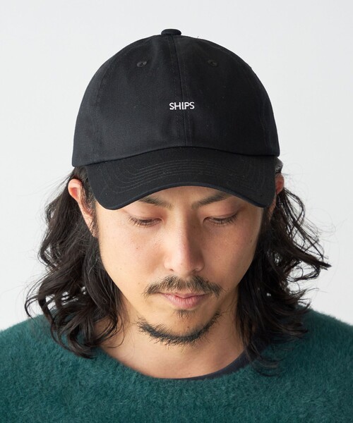 SHIPS（シップス）の「*SHIPS: マイクロ SHIPSロゴ エンブロイダリー キャップ（キャップ・メンズ・ベージュ/ネイビー/ブラック・ONE SIZE）」の4枚目の写真