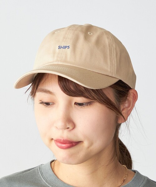 SHIPS（シップス）の「*SHIPS: マイクロ SHIPSロゴ エンブロイダリー キャップ（キャップ・メンズ・ベージュ/ネイビー/ブラック・ONE SIZE）」の7枚目の写真