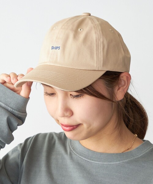 SHIPS（シップス）の「*SHIPS: マイクロ SHIPSロゴ エンブロイダリー キャップ（キャップ・メンズ・ベージュ/ネイビー/ブラック・ONE SIZE）」の11枚目の写真