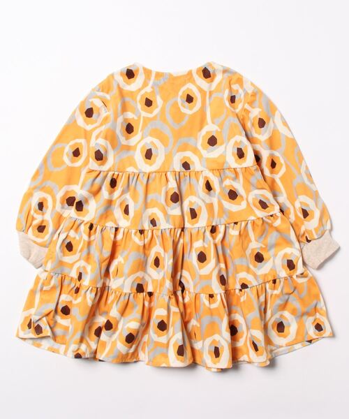 Caldia(カルディア)の「花柄コールテンティアードワンピース(ワンピース・キッズ・イエロー/ピンク・110/140/130/120/100)」の3枚目の写真