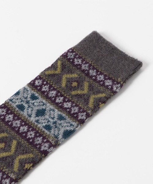 URBAN RESEARCH DOORS（アーバンリサーチドアーズ）の「『別注』Anonymous Ism×DOORS　ウールジャガードクルー（ソックス/靴下・メンズ・ベージュ/ネイビー/バーガンディー/チャコールグレー・-）」の14枚目の写真