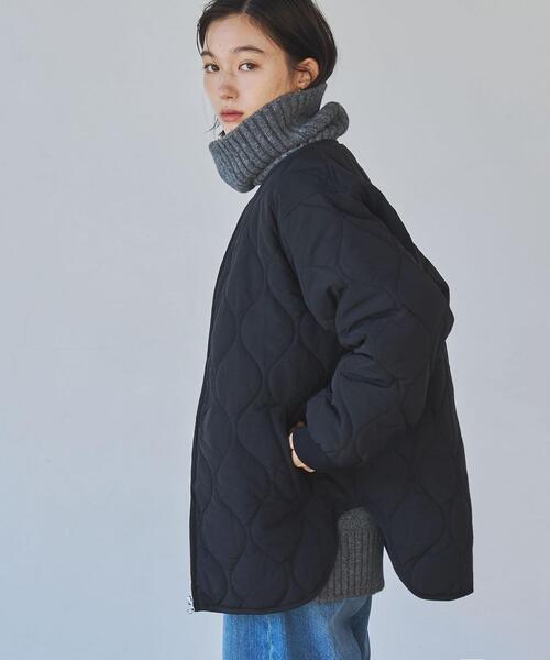 RAINSレインズ黒ノーカラーキルティングジャケット新品 ノーカラージャケット（キルティング）ファッション通販 - ZOZOTOWN