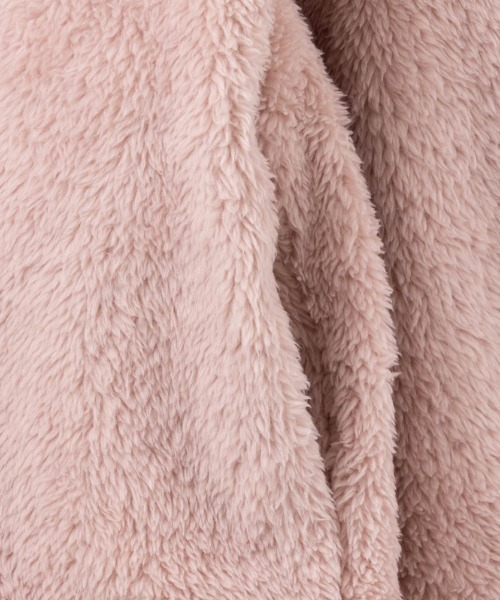 NAVY 温℃ あったかもこもこ ジップアップ スタンドネック ボア