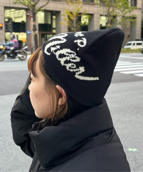 CPCM（シーピーシーエム）の「【Robert P.Miller】ロゴビーニー（ニットキャップ/ビーニー・メンズ・ブラック/アイボリー・FREE）」の4枚目の写真