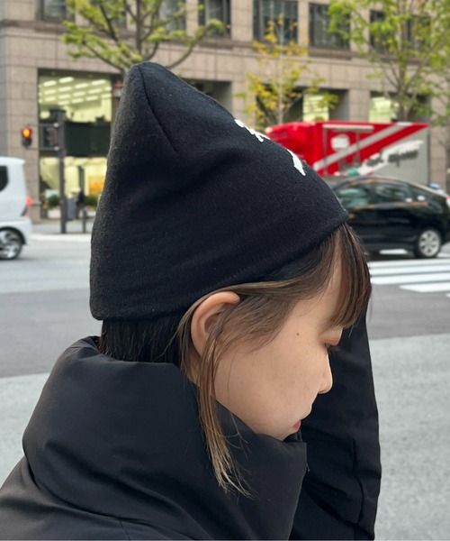 CPCM（シーピーシーエム）の「【Robert P.Miller】ロゴビーニー（ニットキャップ/ビーニー・メンズ・ブラック/アイボリー・FREE）」の6枚目の写真