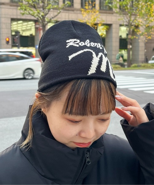 CPCM（シーピーシーエム）の「【Robert P.Miller】ロゴビーニー（ニットキャップ/ビーニー・メンズ・ブラック/アイボリー・FREE）」の7枚目の写真