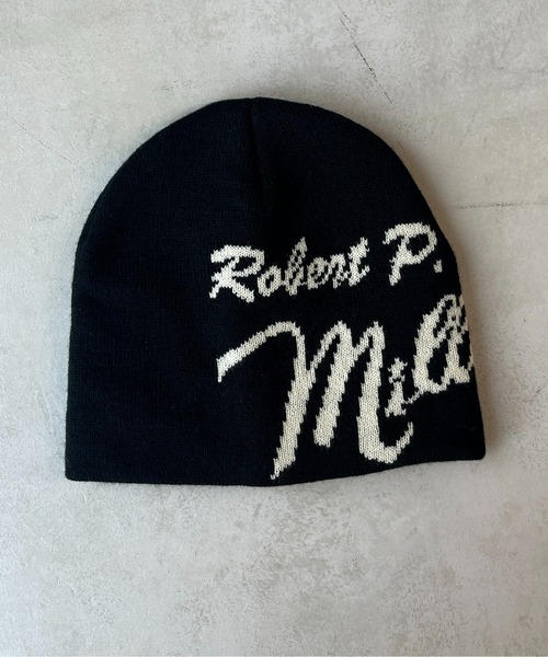 CPCM（シーピーシーエム）の「【Robert P.Miller】ロゴビーニー（ニットキャップ/ビーニー・メンズ・ブラック/アイボリー・FREE）」の8枚目の写真