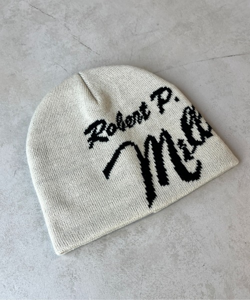 CPCM（シーピーシーエム）の「【Robert P.Miller】ロゴビーニー（ニットキャップ/ビーニー・メンズ・ブラック/アイボリー・FREE）」の13枚目の写真