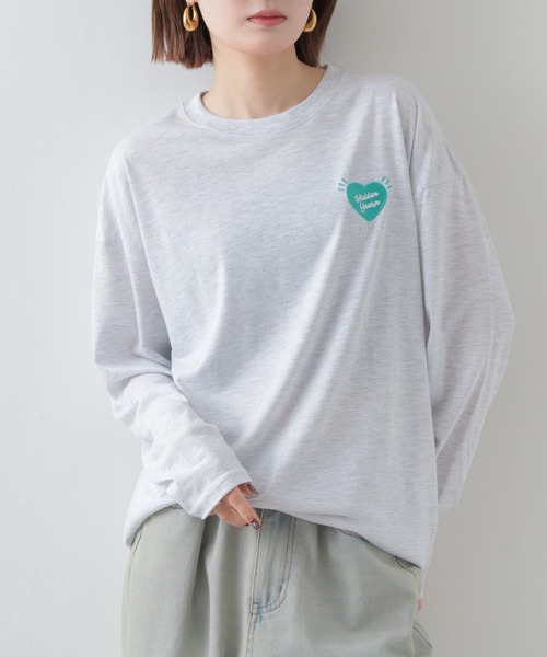 FUNALIVE(ファンアライブ)の「ゆったり 着やすい ロゴ刺繍 ロンT(Tシャツ/カットソー・メンズ・ブラック系/スミクロ/ブラック系1/ベージュ系/ブラック系4/ブラック/ブラック系5/ホワイト系2/ホワイト/ホワイト系/ネイビー系/ライトグリーン系/グレイッシュベージュ/ブラック系3/パープル系/ラベンダー/ホワイト系1/サックスブルー/ブラック系2/サックスブルー系1/ミント/ネイビー/サックスブルー系/ホワイト系3/ブラック系その他3/バーガンディー/ブラック系その他5/ブラック系その他4/ブラック系その他2/ブラック系その他7/ブラック系その他6/ホワイト系5/ホワイト系4/ブラック系6/杢グレー/ブラック系その他/ブラウン・LL/L/M)」の8枚目の写真