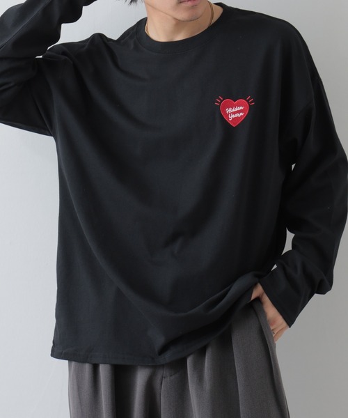 FUNALIVE(ファンアライブ)の「ゆったり 着やすい ロゴ刺繍 ロンT(Tシャツ/カットソー・メンズ・ブラック系/スミクロ/ブラック系1/ベージュ系/ブラック系4/ブラック/ブラック系5/ホワイト系2/ホワイト/ホワイト系/ネイビー系/ライトグリーン系/グレイッシュベージュ/ブラック系3/パープル系/ラベンダー/ホワイト系1/サックスブルー/ブラック系2/サックスブルー系1/ミント/ネイビー/サックスブルー系/ホワイト系3/ブラック系その他3/バーガンディー/ブラック系その他5/ブラック系その他4/ブラック系その他2/ブラック系その他7/ブラック系その他6/ホワイト系5/ホワイト系4/ブラック系6/杢グレー/ブラック系その他/ブラウン・LL/L/M)」の17枚目の写真