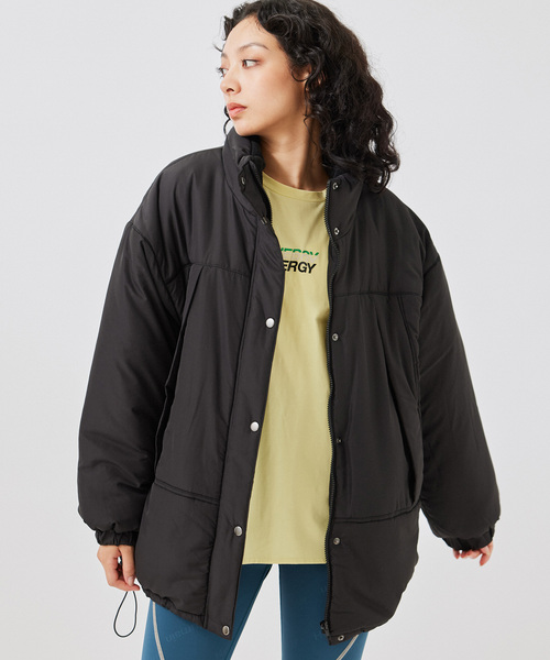 NERGY（ナージー）の「スタンドカラー中綿コート（ダウンジャケット/コート・レディース・ブラック/ホワイト・M）」の12枚目の写真