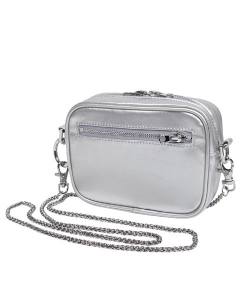 ROMANTIC CROWN（ロマンティッククラウン）の「A'GEM/9 × .kom『ROMANTIC CROWN/ロマンティッククラウン』SHINING LOGO MINI BAG/シャイニングロゴミニ バッグ（ショルダーバッグ・メンズ・シルバー/ブラック・FREE）」の5枚目の写真