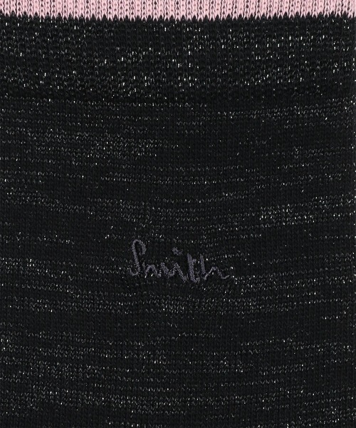 Paul Smith（ポールスミス）の「ウィメンズ エンブロイダリー ラメ ソックス / 145611 CSW（ソックス/靴下・レディース・ピンク/ブラック・22-24）」の4枚目の写真