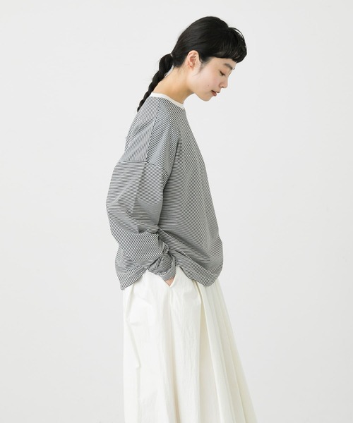 かぐれ（カグレ）の「ボーダークルーネックビッグプルオーバー（T