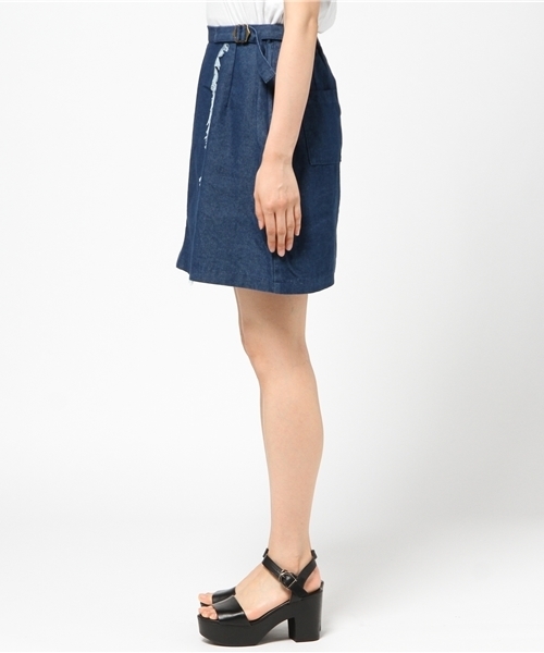 WEGO(ウィゴー)の「WEGO/ フリンジラップスカート(スカート・レディース・インディゴブルー/ホワイト系その他・FREE)」の11枚目の写真