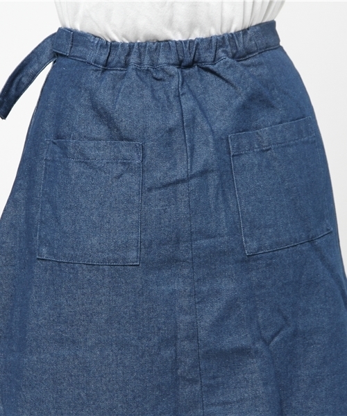 WEGO(ウィゴー)の「WEGO/ フリンジラップスカート(スカート・レディース・インディゴブルー/ホワイト系その他・FREE)」の4枚目の写真