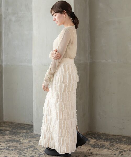 RETRO GIRL（レトロガール）の「ラメシアーインナー（Tシャツ/カットソー・レディース・ナチュラル/ブルー/ブラック/ブラウン・FREE）」の7枚目の写真