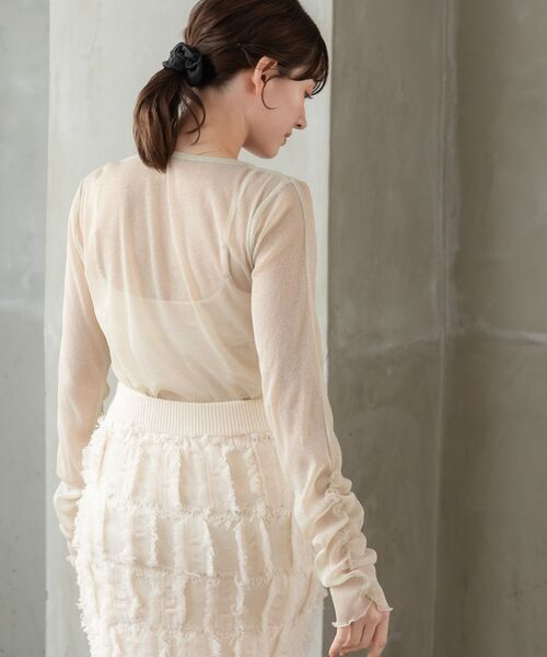 RETRO GIRL（レトロガール）の「ラメシアーインナー（Tシャツ/カットソー・レディース・ナチュラル/ブルー/ブラック/ブラウン・FREE）」の12枚目の写真