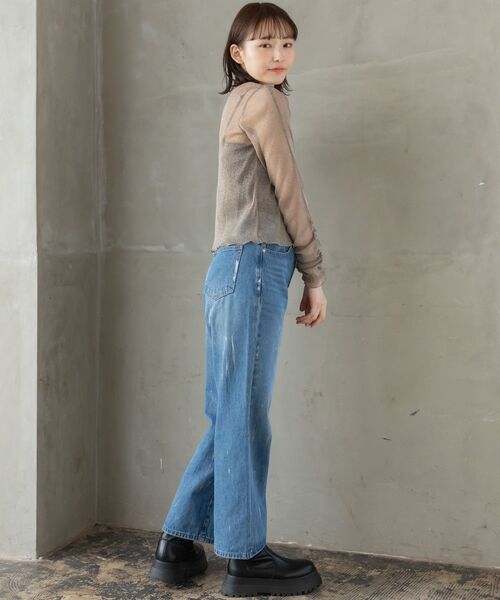 RETRO GIRL（レトロガール）の「ラメシアーインナー（Tシャツ/カットソー・レディース・ナチュラル/ブルー/ブラック/ブラウン・FREE）」の22枚目の写真