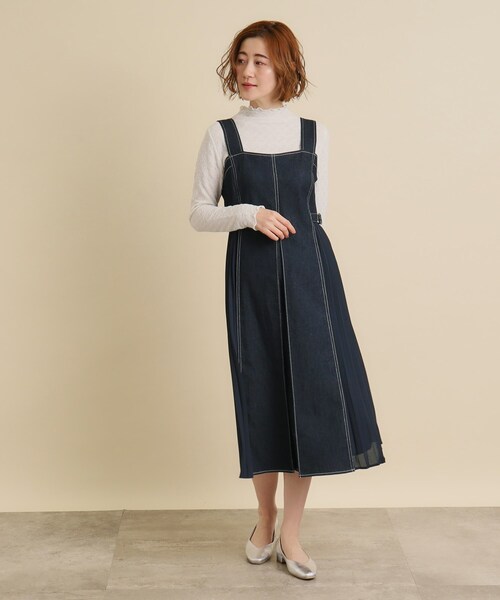 grove(グローブ)の「【低身長さん向けー8cm】キレイに決まる!脇プリーツジャンドレ(ワンピース・レディース・ブラック/ネイビー・01/02/03/04/05)」の7枚目の写真
