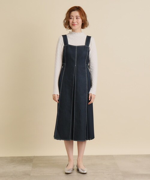 grove(グローブ)の「【低身長さん向けー8cm】キレイに決まる!脇プリーツジャンドレ(ワンピース・レディース・ブラック/ネイビー・01/02/03/04/05)」の11枚目の写真