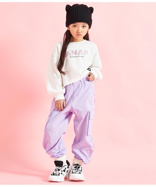 ANAP kids（アナップキッズ）の「パイピングラインジョガーパンツ（その他パンツ・キッズ・ラベンダー/ブラック・120cm/100cm/130cm/110cm）」の15枚目の写真