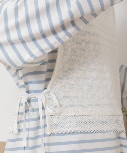 POU DOU DOU（プードゥドゥ）の「コットンネットレースベスト（ベスト・レディース・キナリ/ブラック・3）」の10枚目の写真