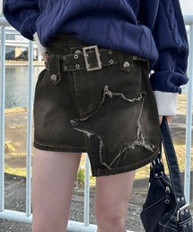 スターデザインデニムスカパン