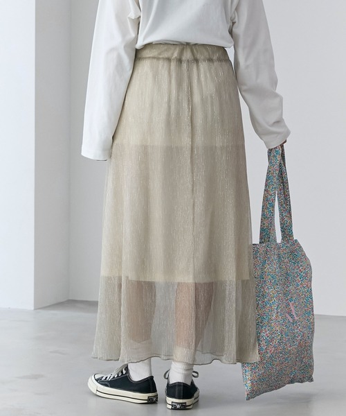 セール】【forksy.】ラメプリーツロングスカート（スカート）｜forksy