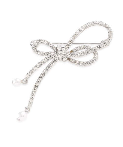 CELFORD（セルフォード）の「ノットリボンビジューブローチ（ブローチ/コサージュ・レディース・シルバー/ゴールド・FREE）」の4枚目の写真