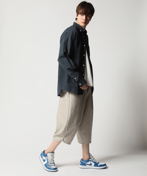 ARCADE（アーケード）の「秋 ボタンダウン オックスフォードシャツ/選べるマルチ釦&ノーマル釦 GELEONE（シャツ/ブラウス・メンズ・サックスブルー系2/ネイビー/ホワイト/ネイビー系2/グレー/ホワイト系2/サックスブルー/グレー系2・M/L/LL）」の14枚目の写真