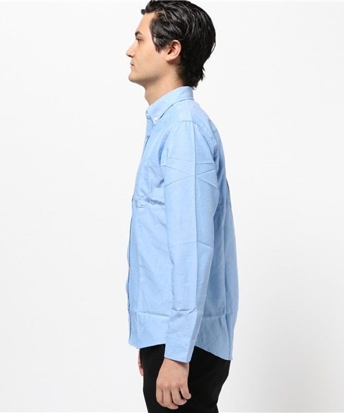 ARCADE（アーケード）の「秋 ボタンダウン オックスフォードシャツ/選べるマルチ釦&ノーマル釦 GELEONE（シャツ/ブラウス・メンズ・サックスブルー系2/ネイビー/ホワイト/ネイビー系2/グレー/ホワイト系2/サックスブルー/グレー系2・M/L/LL）」の16枚目の写真