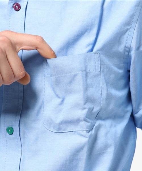 ARCADE（アーケード）の「秋 ボタンダウン オックスフォードシャツ/選べるマルチ釦&ノーマル釦 GELEONE（シャツ/ブラウス・メンズ・サックスブルー系2/ネイビー/ホワイト/ネイビー系2/グレー/ホワイト系2/サックスブルー/グレー系2・M/L/LL）」の22枚目の写真